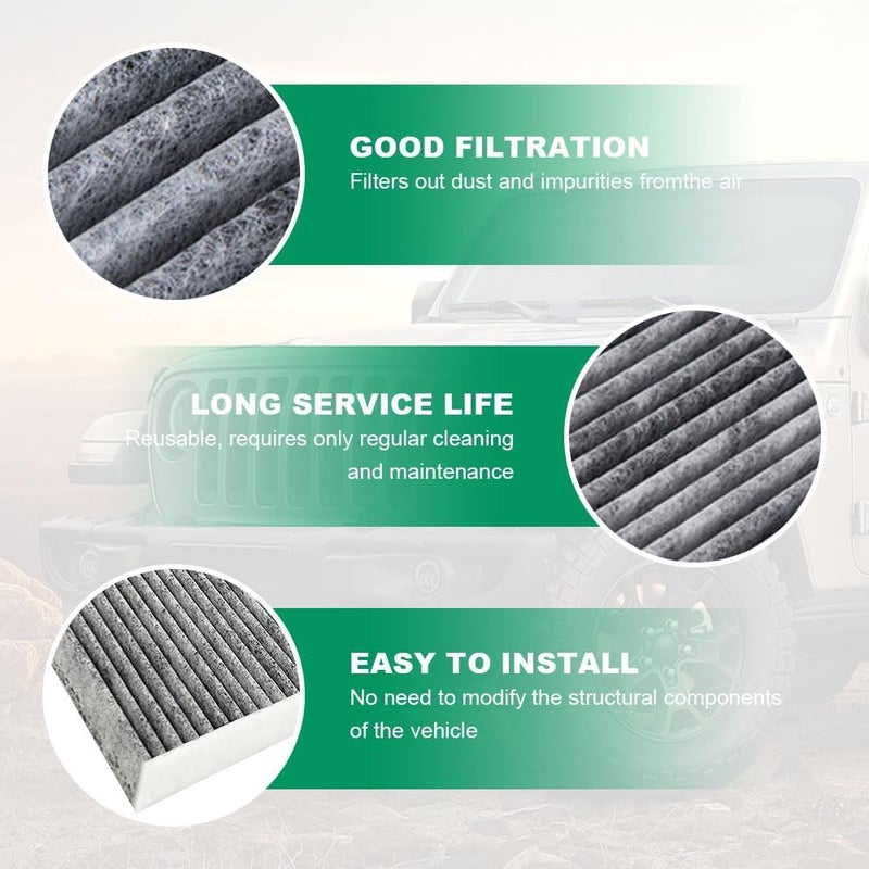 PACLVIO Car Fresh Breeze Air Filter Replacement for Car Passenger, Premium Cabin Air Filter with Activated Carbon, Auto Compartment Air Filters Fit for Acura, Civic, CR-V, Odyssey, CSX, Replaces CF10134 - Image 3